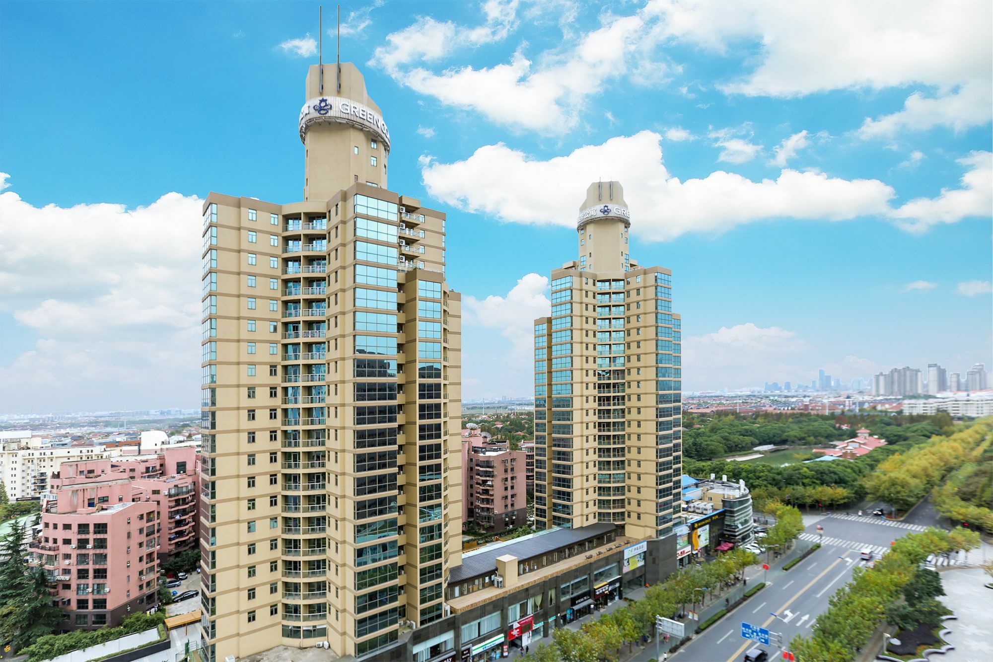 Green Court Residence Jinqiao Diamond Shanghai Eksteriør billede